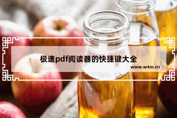 极速pdf阅读器的快捷键大全