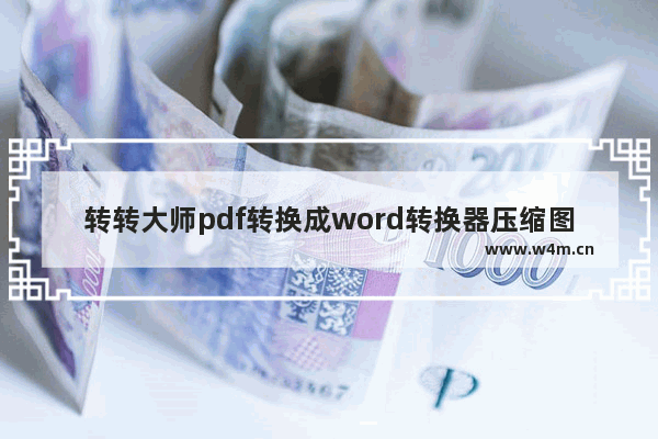 转转大师pdf转换成word转换器压缩图片的方法