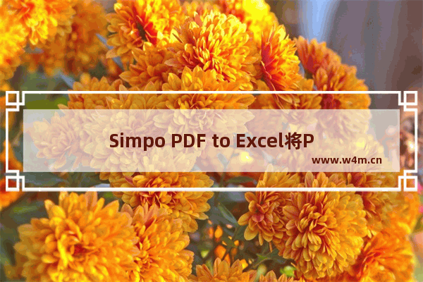 Simpo PDF to Excel将PDF转换成Excel的方法