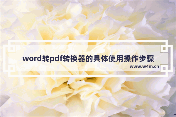 word转pdf转换器的具体使用操作步骤