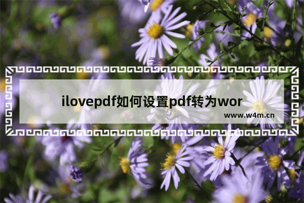 ilovepdf如何设置pdf转为word文档 ilovepdf将pdf转为word文档设置步骤介绍