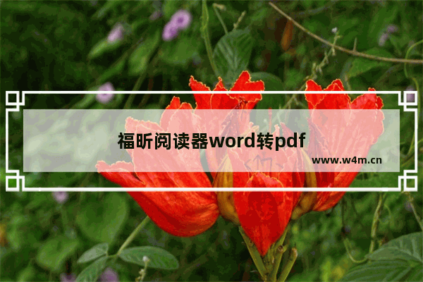 福昕阅读器word转pdf