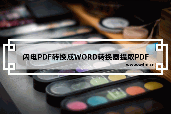 闪电PDF转换成WORD转换器提取PDF文件中图片内容的操作方法