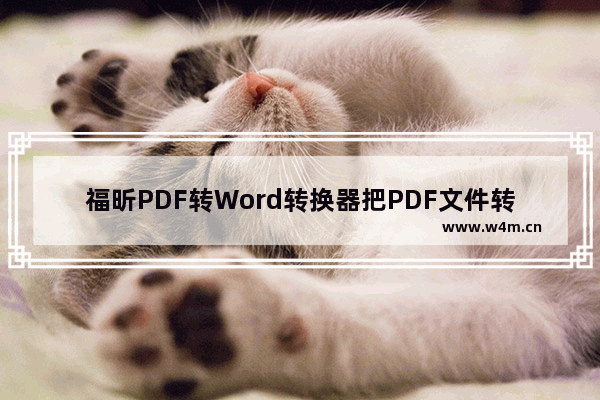 福昕PDF转Word转换器把PDF文件转换成Word文件的方法