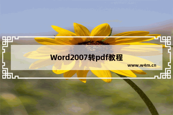 Word2007转pdf教程