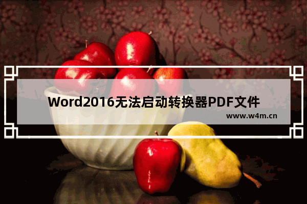 Word2016无法启动转换器PDF文件怎么办？