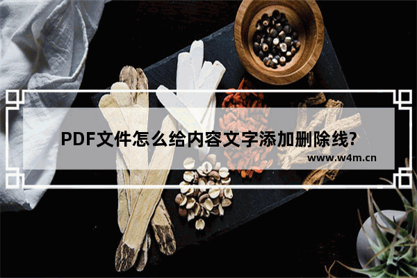 PDF文件怎么给内容文字添加删除线?