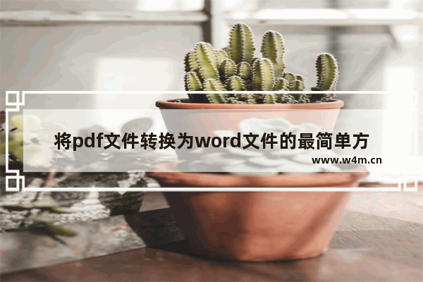 将pdf文件转换为word文件的最简单方法