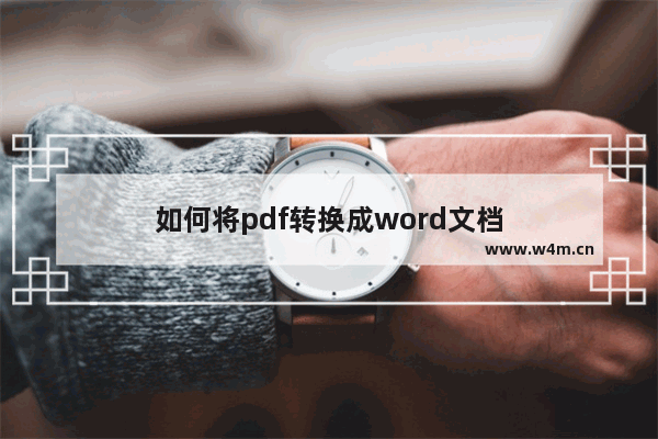 如何将pdf转换成word文档