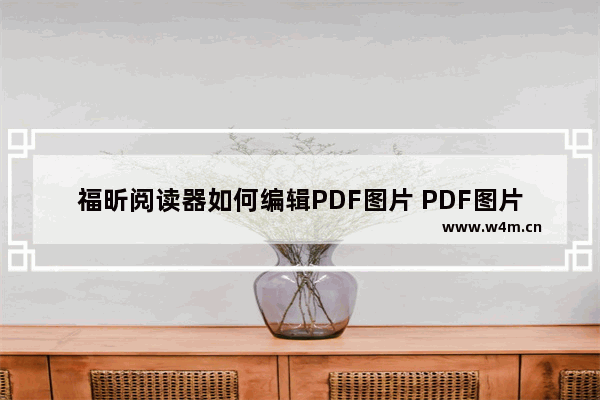 福昕阅读器如何编辑PDF图片 PDF图片编辑技巧