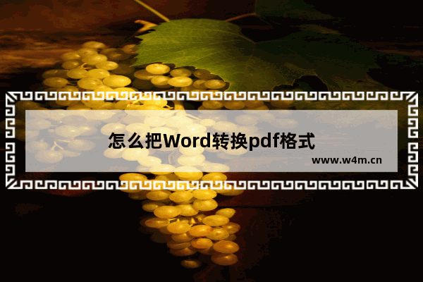 怎么把Word转换pdf格式