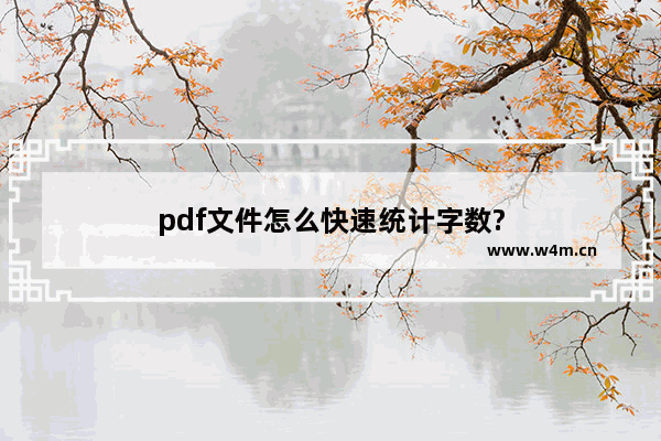 pdf文件怎么快速统计字数?