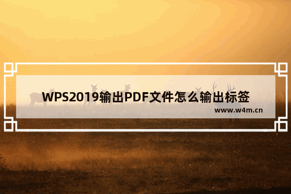 WPS2019输出PDF文件怎么输出标签?