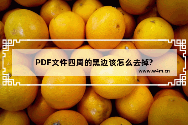 PDF文件四周的黑边该怎么去掉?