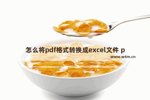 怎么将pdf格式转换成excel文件 pdf文件转Excel格式方法图解