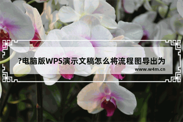 ?电脑版WPS演示文稿怎么将流程图导出为PDF文件