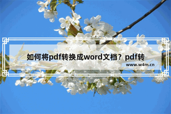 如何将pdf转换成word文档？pdf转换成word教程