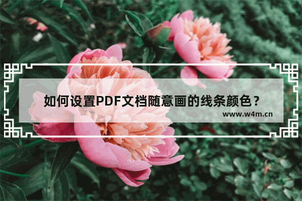 如何设置PDF文档随意画的线条颜色？