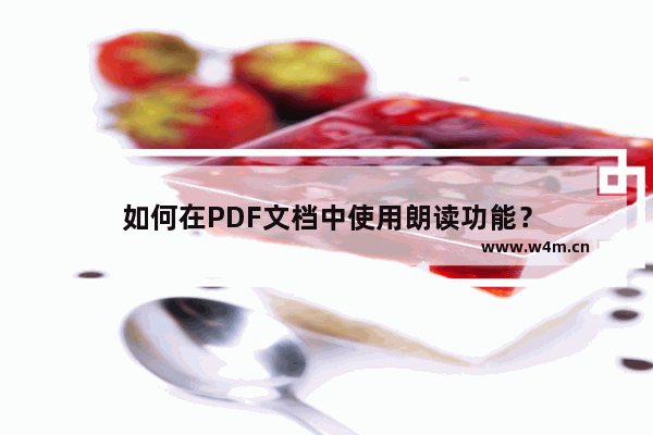 如何在PDF文档中使用朗读功能？