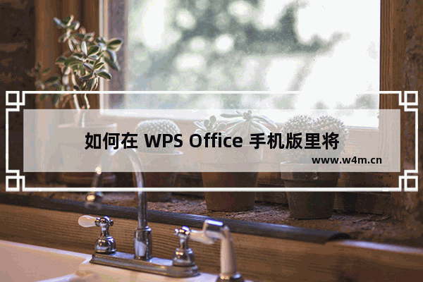 如何在 WPS Office 手机版里将 PDF 转为 Word