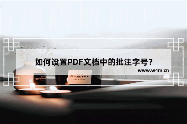 如何设置PDF文档中的批注字号？