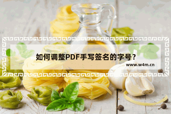 如何调整PDF手写签名的字号？