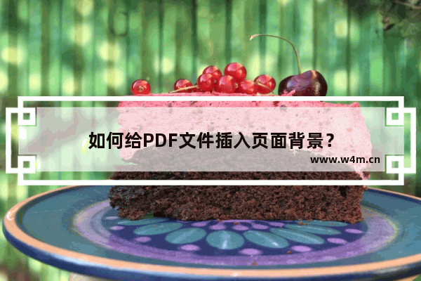 如何给PDF文件插入页面背景？