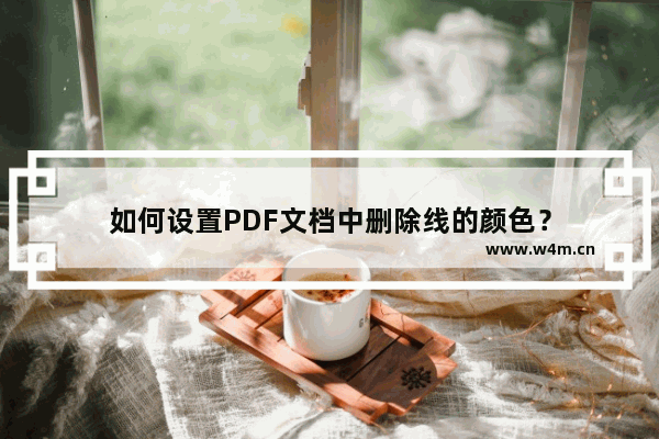 如何设置PDF文档中删除线的颜色？