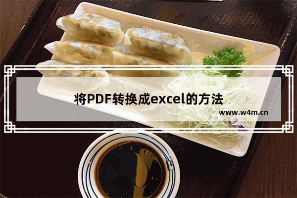 将PDF转换成excel的方法