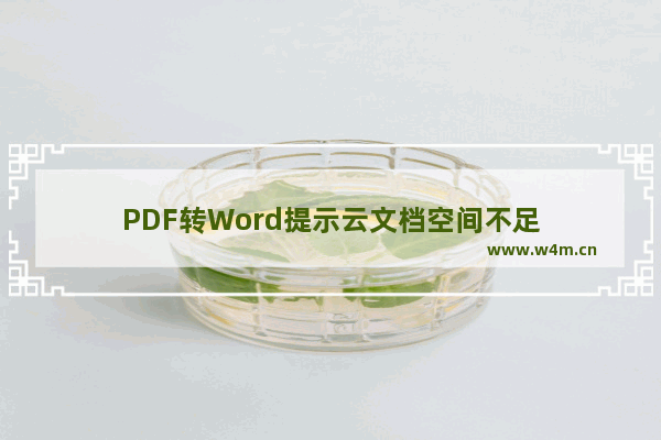 PDF转Word提示云文档空间不足