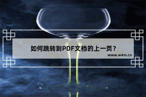 如何跳转到PDF文档的上一页？