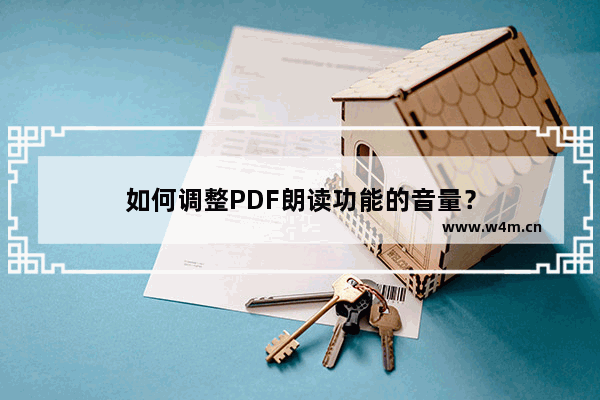 如何调整PDF朗读功能的音量？