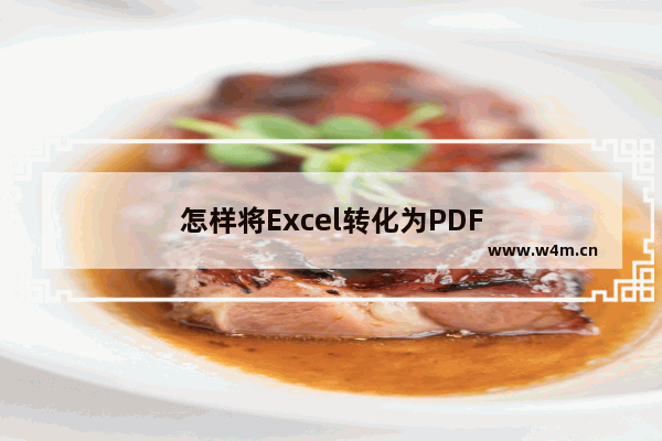 怎样将Excel转化为PDF