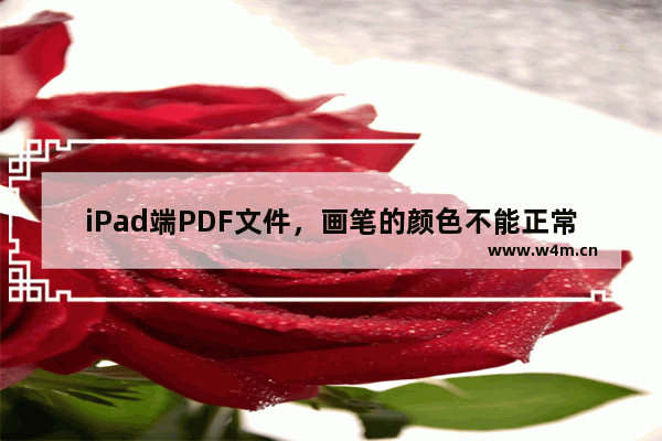 iPad端PDF文件，画笔的颜色不能正常显示，都显示为灰色？