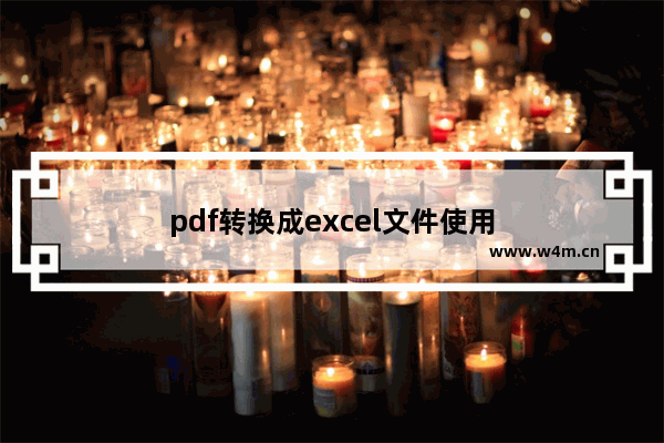 pdf转换成excel文件使用