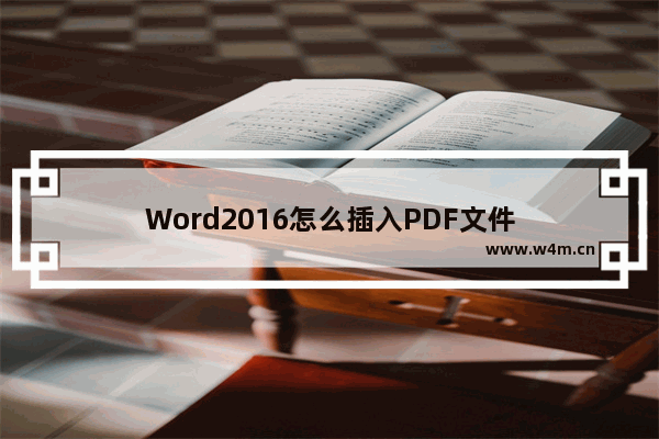 Word2016怎么插入PDF文件