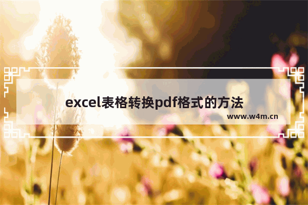 excel表格转换pdf格式的方法