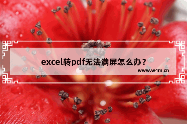 excel转pdf无法满屏怎么办？