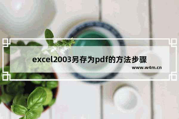 excel2003另存为pdf的方法步骤