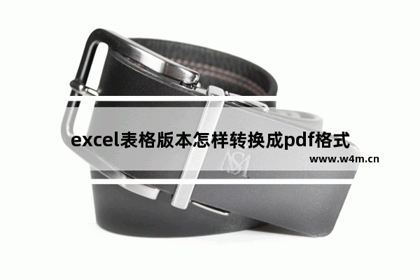 excel表格版本怎样转换成pdf格式