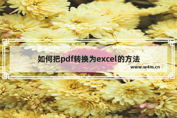 如何把pdf转换为excel的方法