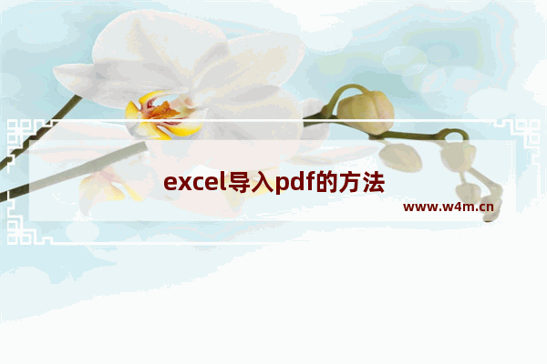 excel导入pdf的方法