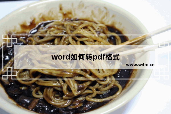 word如何转pdf格式