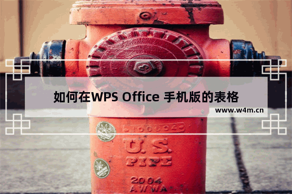 如何在WPS Office 手机版的表格里设置自动求和