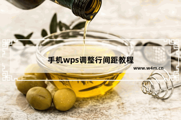 手机wps调整行间距教程