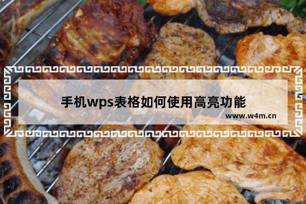 手机wps表格如何使用高亮功能