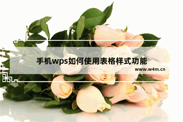 手机wps如何使用表格样式功能