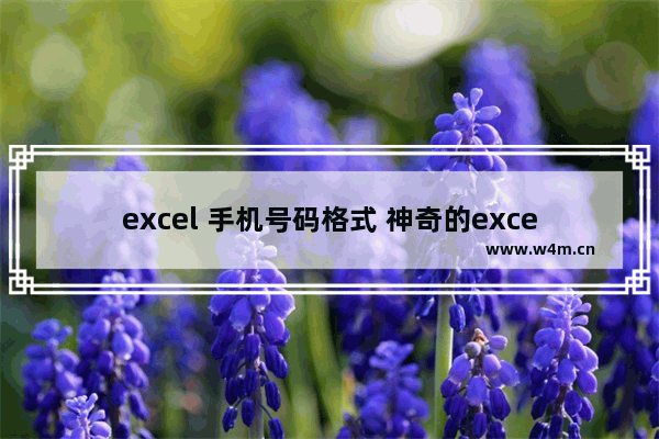 excel 手机号码格式 神奇的excel数字格式和函数帮助我们轻松搞定