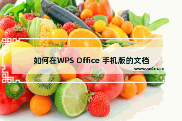 如何在WPS Office 手机版的文档里添加项目符号