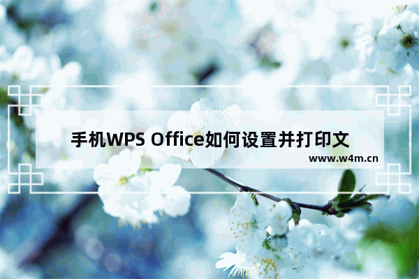 手机WPS Office如何设置并打印文档